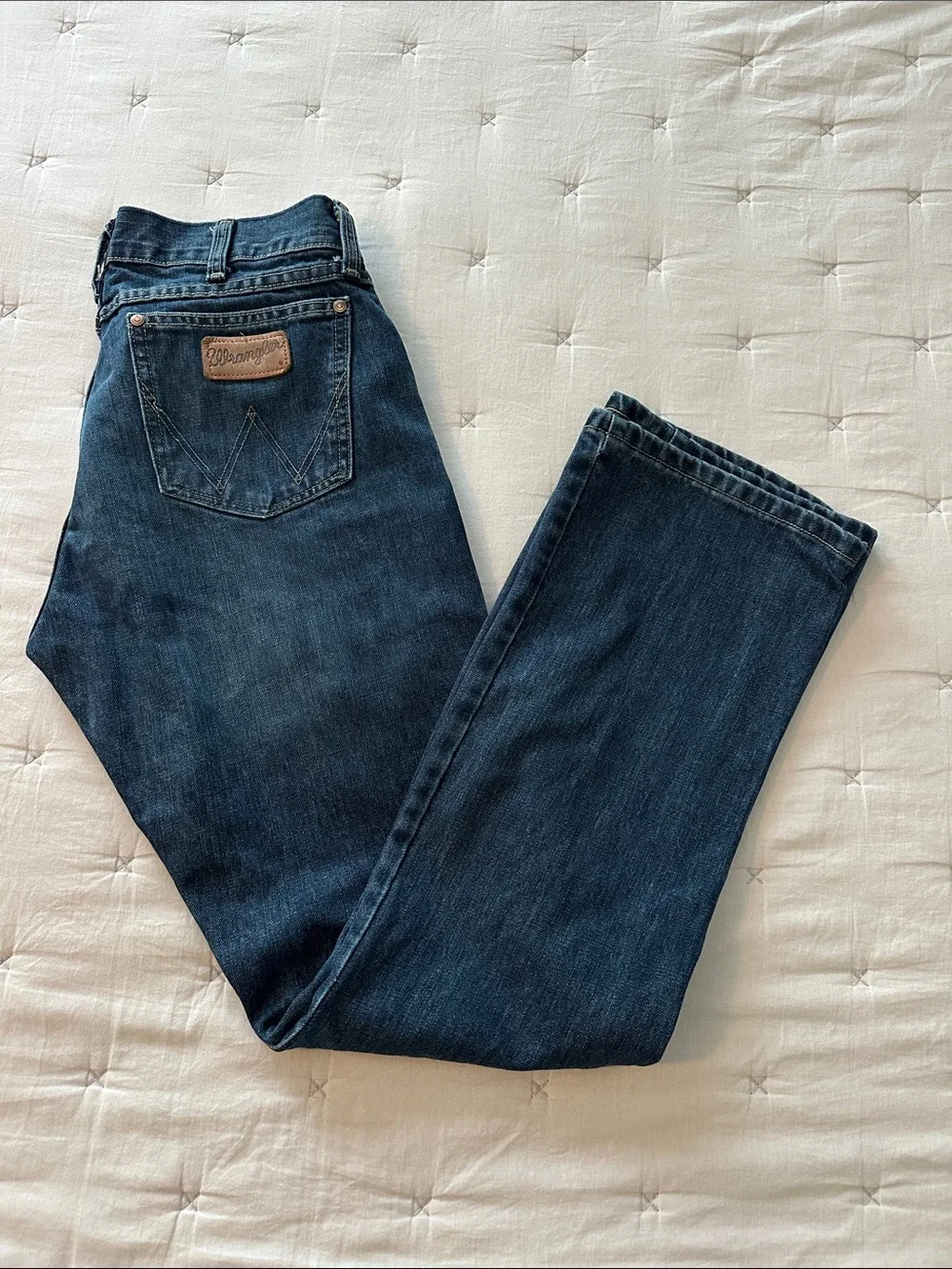 Wrangler Retro Men's Dark Blue Slim Boot Jeans